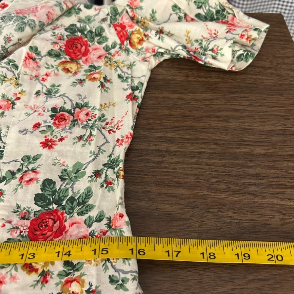Vintage Jandabar Floral Elegance Midi Hand Made Cotton Autumn 🍂 Dress 4-6 - Picture 7 of 10